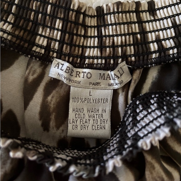 Alberto Makali Leopard prin Off Shoulder Long Sleeve Women’s Top Size Large - Picture 6 of 9